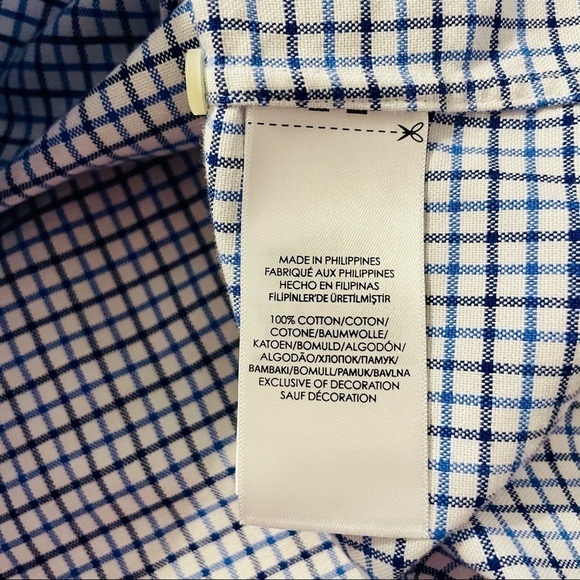 Ralph Lauren Polo Classic Oxford Button-Down Shirt Blue and White Check. Size M - Picture 6 of 8